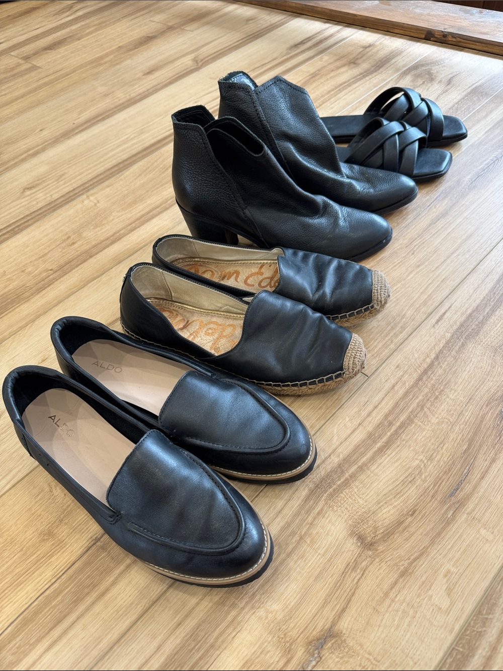 Black Leather Shoe Lot